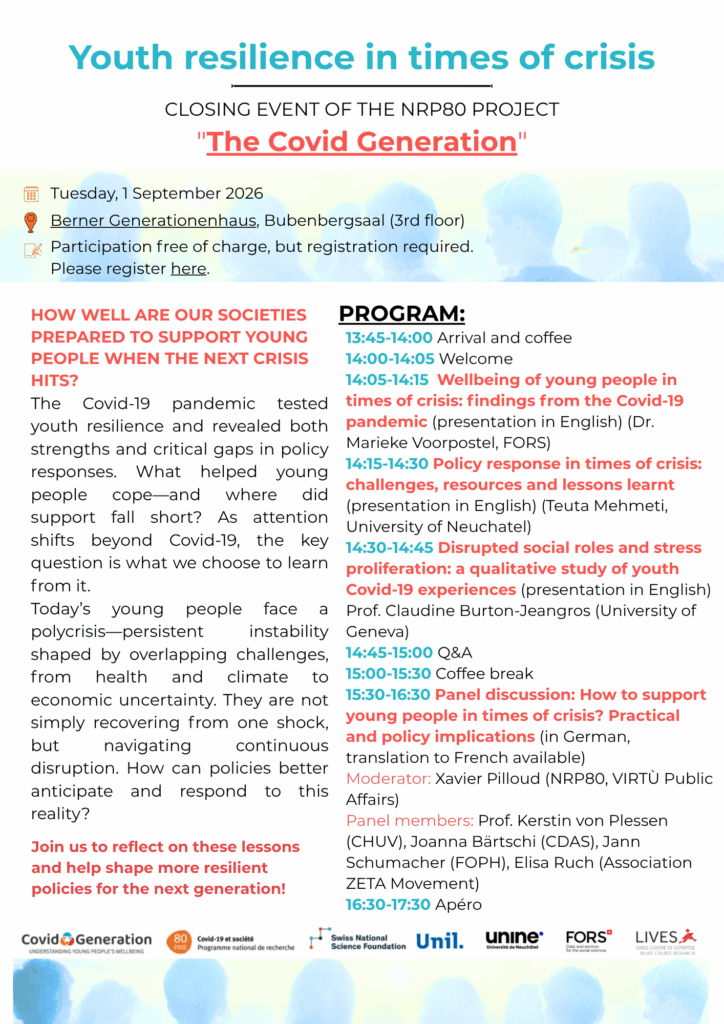 Youth resilience in times of crisi en