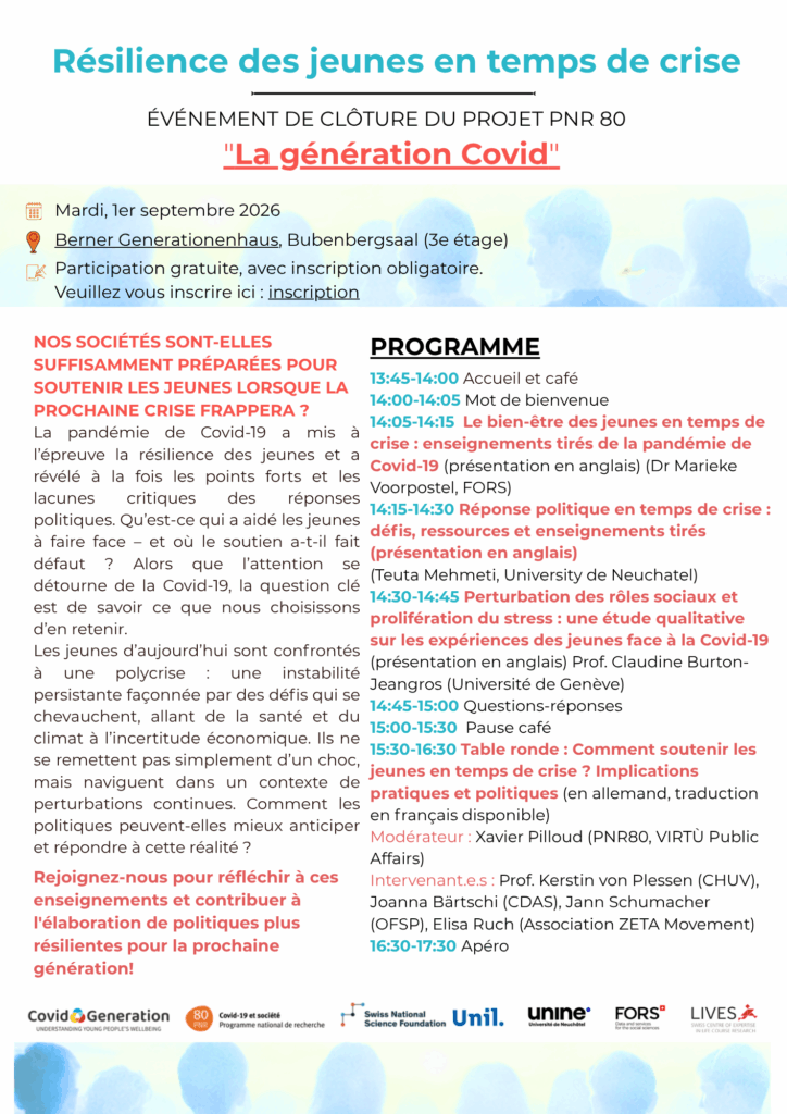 Youth resilience in times of crisis fr